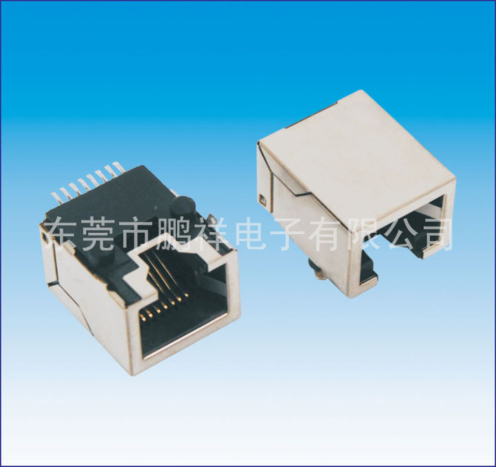 RJ45系列，貼片式RJ45帶屏蔽 8P8C